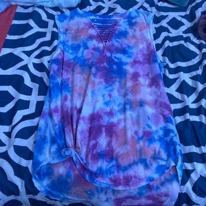 Blue,purple,white, and light white tie die tank top. Never worn. Soft